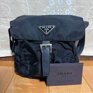 PRADA プラダ テスートナイロン ミニショルダーバッグ 三角プレート バッグ 鞄 ブラック 黒 0032257