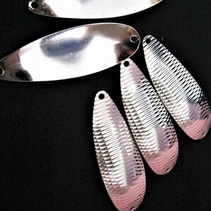 240321047■新品3枚セット ■極厚大型 スプーン46g【 銀】■サクラマス・アキアジ・サーモン ■ダイヤカット