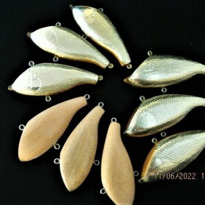 240327027■3種類混ぜこぜ10個■WООD 半製品■RYОBI【ウッド&アルミ貼りバイブ】