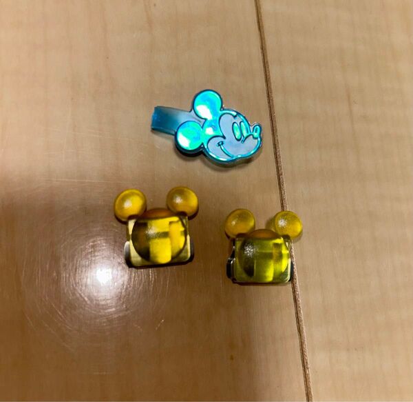 ディズニー disney ミッキー mickey クリップ コード 顔 フェイス レトロ シルエット ぱっちん