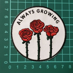 P-34【 アイロンワッペン 】 刺繍ワッペン アップリケ リメイク バラ 薔薇 ローズ Rose ワッペン アイロンワッペン patch パッチの画像2