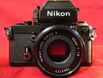 美品 Nikon F2 PHOTOMIC フォトミック AS 黒 ブラック 一眼レフ フィルムカメラ 防湿庫保管品 ニコン レンズ LENS SERIES E 50mm 1:1.8_画像2
