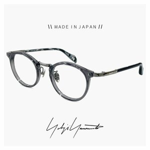 新品 ヨウジ ヤマモト メガネ 日本製 19-0076 1 c01 46mm Yohji Yamamoto 眼鏡 ユニセックス ボストン 型 セル チタン フレーム 鯖江産