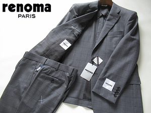 new goods * spring summer * Renoma Paris srenoma PARIS* high class Super100's window pen check pattern wool suit BB6 gray 