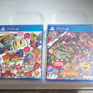 PS4 スーパーボンバーマンR 、パックマンミュージアム＋2点セット新品未開封