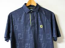 【良品】FOOTJOY(フットジョイ）◆総柄 半袖シャツ L ゴルフ ポロシャツ_画像2