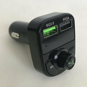 WIRELESS HANDS-FREE CAR KIT with FM transmitter & Car Charger HY-82 FMトランスミッター ブラック 77 00362