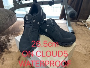 On Cloud 5 26.5cm オン クラウド5 WP防水 オールブラック