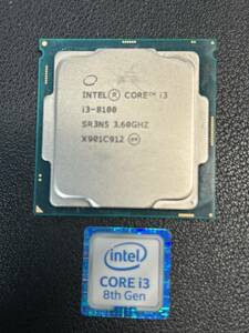 #3 Intel CPU 第8世代 Core i3 8100 3.60GHz LGA1151　■動作確認品 ■送料無料 