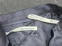 ▽Kb左14▼80 Burberry バーバリー レディース スカート 9号 膝下丈 カシミヤ タイトスカート ネイビー 紺 ブランド スリット_画像8