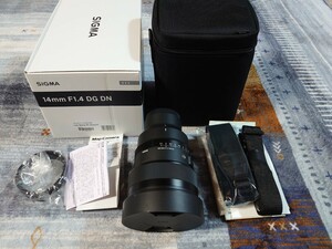 今回限りの出品です。中古　SIGMA　14mm F1.4 DG DN 　Art　 ソニーEマウント　シグマ　SONY 交換レンズ　広角