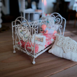 +.Original handmade miniature .+ 小さな白い家具のセットの画像4