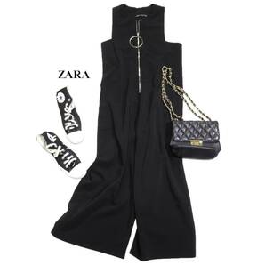 ザラ ZARA WOMAN 大人素敵スタイル☆ ジャンプスーツ オールインワン サロペット Mの画像1