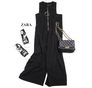 ザラ ZARA WOMAN 大人素敵スタイル☆ ジャンプスーツ オールインワン サロペット M