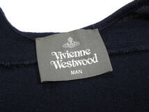 Vivienne Westwood MAN ヴィヴィアンウエストウッド マン 配色切り替え オーブ刺繍 スーパーワイド ニットカーディガン F_画像8