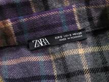 ザラ ZARA カジュアル可愛い☆チェック 微起毛 ネルシャツ ワンピース S_画像6