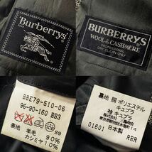 F49【ツイードカシミヤ!!】定価15万●美品BURBERRY LONDON●ホース騎士釦装飾　贅沢カシミヤジャケットコート●メンズ　バーバリーコート_画像10