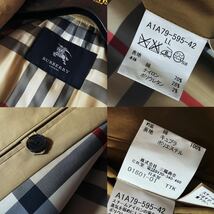 F7【百貨店購入】定価18万 超美品●BURBERRY LONDON●圧倒的存在感●ギャバジンコットンステンカラーコート●メンズ バーバリーコート LL _画像10