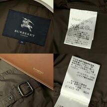 c47【魅惑パリジェンヌ】参考価格14万●BURBERRY LONDON●イタリアン生地を纏う〜ハイネックトレンチコート　バーバリーコート　レディース_画像10