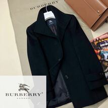 F36【ホースマーク総柄】参考価格16万●超美品 BURBERRY LONDON●アンゴラ!!ウールトレンチコート バーバリーコート レディース　42大きめ_画像1