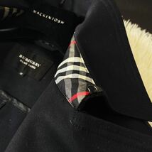 G7【サラリと都会的紳士】定価12万 美品●BURBERRY BLACK LABEL●シャドーノバチェック●高級トレンチコート●メンズ バーバリーコート_画像8