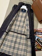 D22【魅惑のダブルジップ】参考価格18万●超美品BURBERRY LONDON●ダウン風ロングトレンチコート バーバリーコート レディース 大きめ_画像8