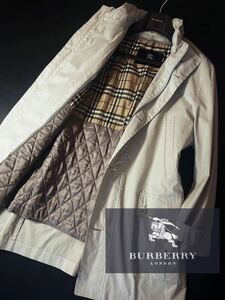 D5 【Springコーデ!!】定価15万 超美品●BURBERRY LONDON●高級キルティングライナー●ジャケットコート●メンズ　バーバリーコート 