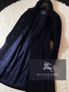 D31【繊維の宝石カシミヤ!!】定価18万 超美品●BURBERRY●スタイリッシュ抜群●極上のカシミヤチェスターコート●メンズ バーバリーコート