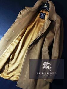 e35【希少!丸善別注品!!】定価18万 超美品●BURBERRY●イギリス製●カシミヤ!!ステンカラーコート●メンズ バーバリーコート ホース騎士