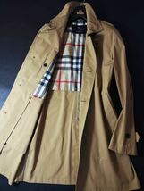 F7【百貨店購入】定価18万 超美品●BURBERRY LONDON●圧倒的存在感●ギャバジンコットンステンカラーコート●メンズ バーバリーコート LL _画像8