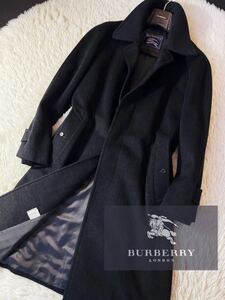 a52【完全カシミヤ】定価20万 超美品●BURBERRY●希少カシミヤ!!●圧倒的なめらかさ!!ステンカラーコート●メンズ　バーバリーコート　M