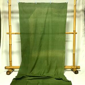 古布1100 木綿 無地 褪せた緑色 広巾103ｃｍ 長さ215ｃｍ×２枚 キルト パッチワーク リメイク材料の画像2