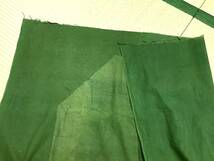 古布1100　木綿　無地　褪せた緑色　広巾103ｃｍ　長さ215ｃｍ×２枚　キルト　パッチワーク　リメイク材料_画像3