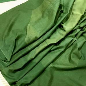 古布1100 木綿 無地 褪せた緑色 広巾103ｃｍ 長さ215ｃｍ×２枚 キルト パッチワーク リメイク材料の画像6