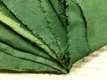 古布1100　木綿　無地　褪せた緑色　広巾103ｃｍ　長さ215ｃｍ×２枚　キルト　パッチワーク　リメイク材料_画像8