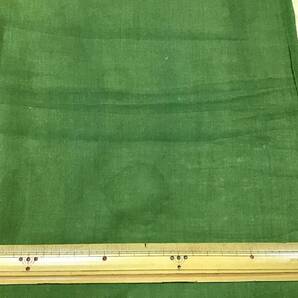 古布1100 木綿 無地 褪せた緑色 広巾103ｃｍ 長さ215ｃｍ×２枚 キルト パッチワーク リメイク材料の画像4