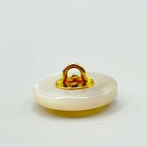 CHANEL シャネル ココマーク ボタン6個まとめ シェルボタン 直径約1.8cm ホワイト×ゴールドカラー _画像5