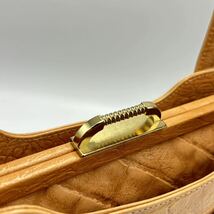 Wild Croco クロコ型押　ハンドバッグ キャメル系 レディース 鞄 日本製 _画像6