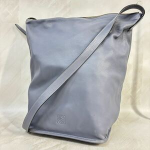 FN240322-LOEWE ロエベ ショルダーバッグ クロスボディ 斜め掛け レザー アナグラム 鞄 鍵付 ゴールド金具