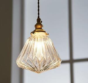琥珀色 レトロ カフェ ガラス ペンダントライト　アンティーク インダストリアル 北欧 真鍮 ソケット 天井 照明