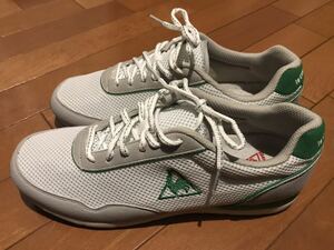 ルコック le coq sportif スニーカー ランニングシューズ 27cm 緑×白