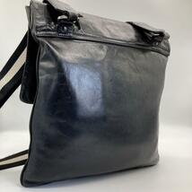 【美品】BALLY バリー ショルダーバッグ サコッシュ メッセンジャーバッグ メンズ ビジネス トレインスポッティング レザー ブラック _画像3