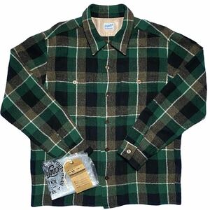 【即決】19AW Sサイズ テンダーロイン WOOL CHECK SHIRT HB ウール チェック ネルシャツ グリーン