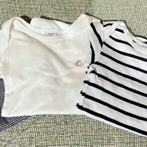 プチバトー　 PETIT BATEAU ロンパース　80 3枚セット