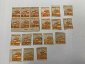 15、日本切手　普通切手　第3次昭和　富士山と桜　10銭　20枚