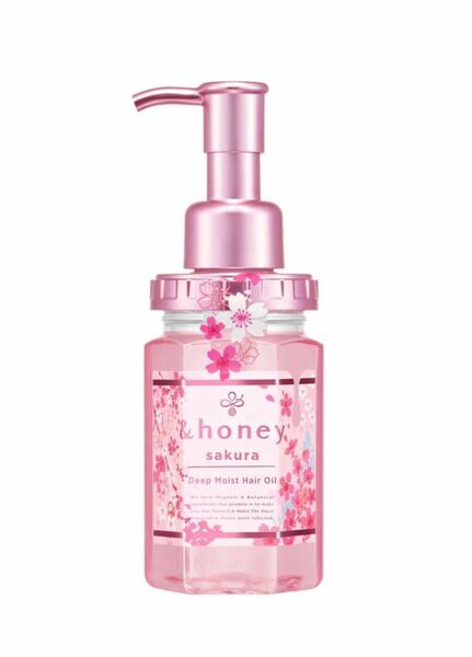 【アンドハニー・紅桜・ヘアオイル】アンドハニー サクラ ディープモイスト ヘアオイル3.0 100mL　ソメイヨシノハニーの香り