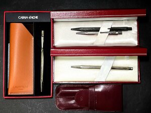 ☆CARAN d'ACHE　カランダッシュ　ボールペン　4本　レザーケース2個