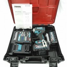 【中古品】makita マキタ 充電式インパクトドライバ TD001GRDX ブルー 40Vmax 2.5Ah 11513618 0303_画像1