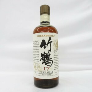 【未開栓】NIKKA ニッカ 竹鶴 17年 ピュアモルト 旧ラベル ウイスキー 700ml 43％ ※目減り有 11519889 0310