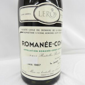 【未開栓】DRC ドメーヌ・ド・ラ・ロマネコンティ ロマネコンティ 1987 赤 ワイン 750ml 13％ 11520674 0316の画像2